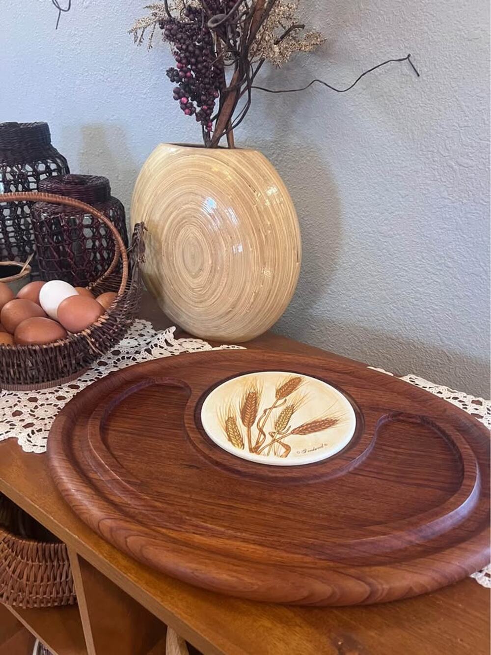 Vintage Goodwood Teak Cheeseboard